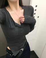 [MADE] TAS Side Slit Long Sleeve Top