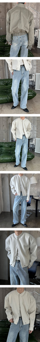 [Unisex] ベーシックなセミワイドデニムパンツ(4color)