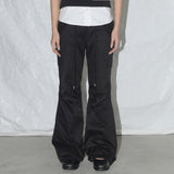 Cargo Pintuck Bootcut Pants (Black) F25QD887