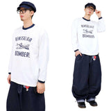 ボンバーヴィンテージリンガーロングスリーブ T シャツ