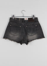 VINTAGE CAMO DENIM SHORTS