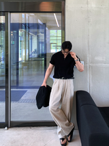 nade Cool Cable Collar Short Pant Knit