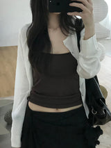 Slash linen round cardigan (4 colors)