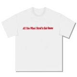 バッドオーメンズスケルトンパフプリントTシャツ