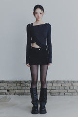 SHADOW HOODIE TOP charcoal