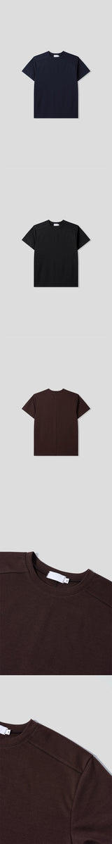 [MUSCLE FIT] バックラインセミクロップTシャツ(5color)