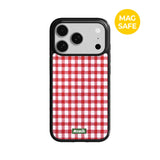 【MADE】 Picnic Red Check iPhone case [Glossy Glass/Magsafe]