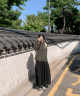 Milk Stripe Dangara Striped Hooded Knitwear