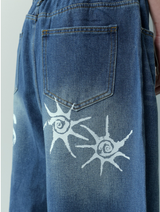 NOKIN SIDE DIRTY LOGO DENIM BANDING PANTS UNISEX