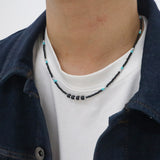 Layered Men's Beads Necklace_CLEF SYNCOPOSE NEC