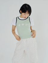 DOODLE SLEEVELESS - GREEN
