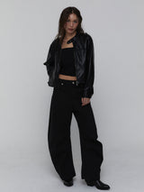 Leather Biker Jacket_Black