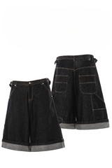 Buckle Denim Shorts