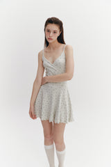 Wave Flare Dress Oatmeal