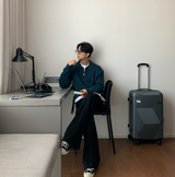 Liu Cable Semi Zip Up Karanite