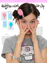 BETWEENAND サイドヘアクリップクエスチョンマークカーリースタークリエイティブスイートアンドキュートガールヘアアクセサリーエッジクリップ