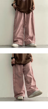 Redile Slits Wide Nylon Pants