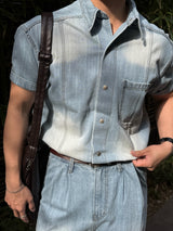 Ever snap muscle-fit denim shirt