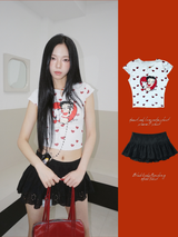 Heart, red, love, cutie, short sleeve T-shirt