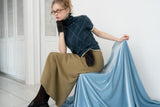Raccoon knit skirt_olive