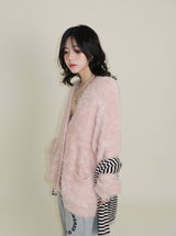 Featheryan Rouge Long Angora Cardigan