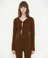 ASYMMETRIC COLOR KNIT CARDIGAN