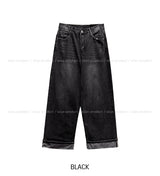 エトワイドロールアップデニムパンツ