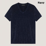 ロバートベロアVネックショートスリーブTシャツ