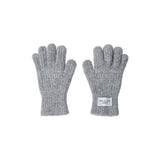 24FW BASIC LOGO LABEL POINT KNIT GLOVES MELANGE
