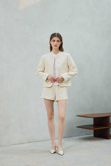 CHERISH TWEED JACKET / WHITE