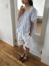 Tsubasa Basic Pintuck Shorts (Belt Set)