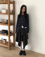 The Ring Flower Round Neck Long Sleeve Knit Cardigan