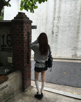 Button wrap skirt pants