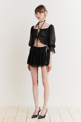 MERMAID SHEER CARDIGAN black