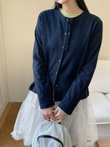26SS★ [BAONHAUS] Tier Frill Cardigan