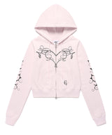 W STEM ZIP UP HOODIE PINK(CV2FSFM402A)