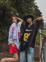 88 スポーティーメタルジャージ半袖Tシャツ
