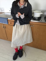 Drizzle midi skirt (2color)