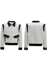 Silk Velvet Contrast Pocket Jacket