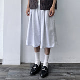 Side-Button Structured Shorts