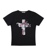 クロスキラTシャツ (ブラック) F26QB054
