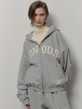LONQUE HOOD ZIP-UP (GREY)