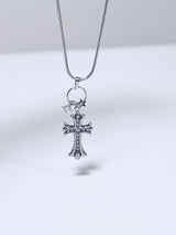 antique cross cubic necklace