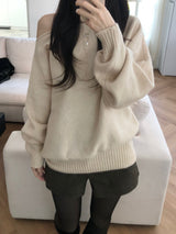 セントオフショルダーニットウェア(3 colors)