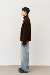Mint Brushed Wide Denim