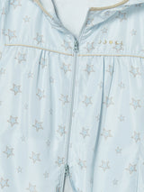 SHIRRING WINDBREAKER LIGHT BLUE