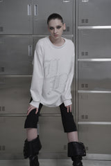 [MADE] beads long sleeve T_WHITE