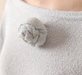 ルーズフィットコサージュニット MInt