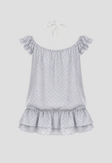 Dew Dot Ruffle Halter Top