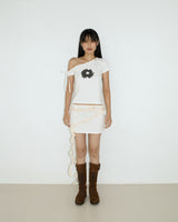 [MADE] One Shoulder Ribbon T-shirt 002
